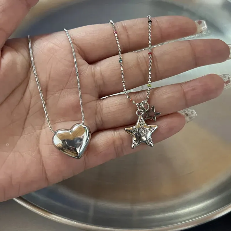 TAVIMART  -  Five-pointed Star Metal Necklace Retro Personality Simple Temperament Fashion Neckchain Collar Chain GiftFor Women