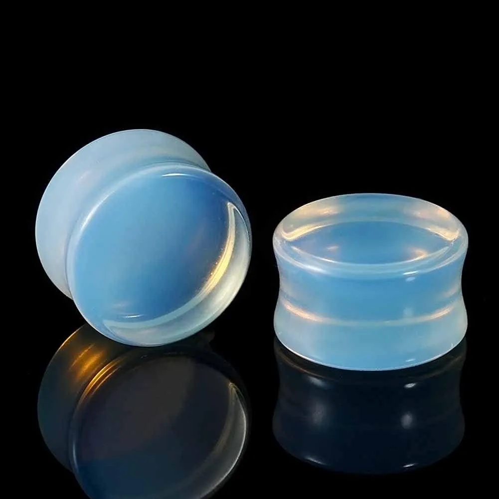 TBOSEN Set Of 10 Pairs Mixed Stone Ear Plugs Ear Gauges Ear Tunnels Double Flare Plugs Expander Body Piercing Jewelry 0g-5/8 in 8mm-16mm