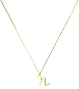 Tewiky Initial Necklace for Women-14k Gold Filled Dainty Letter Necklaces Trendy Cute Custom Personalized Monogram