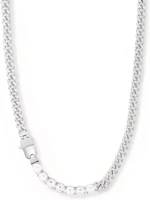 The Eliana Jane Zircon Chunky Necklaces For Women, Luxury Diamond Chain Tennis Necklace For Every Occasion, Elegant Claw Setting, 18in Trendy Iced Out Chain Necklace