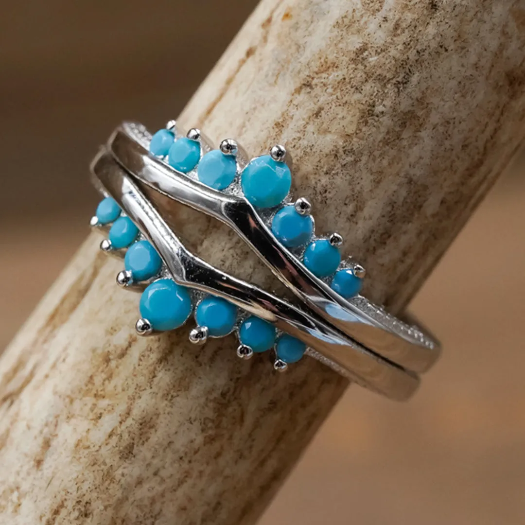 The Turquoise Wishbone Stacker Set
