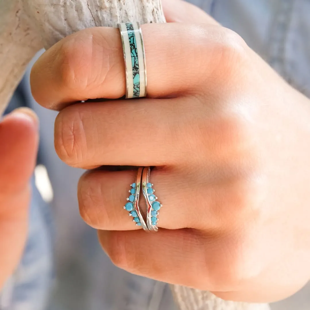 The Turquoise Wishbone Stacker Set