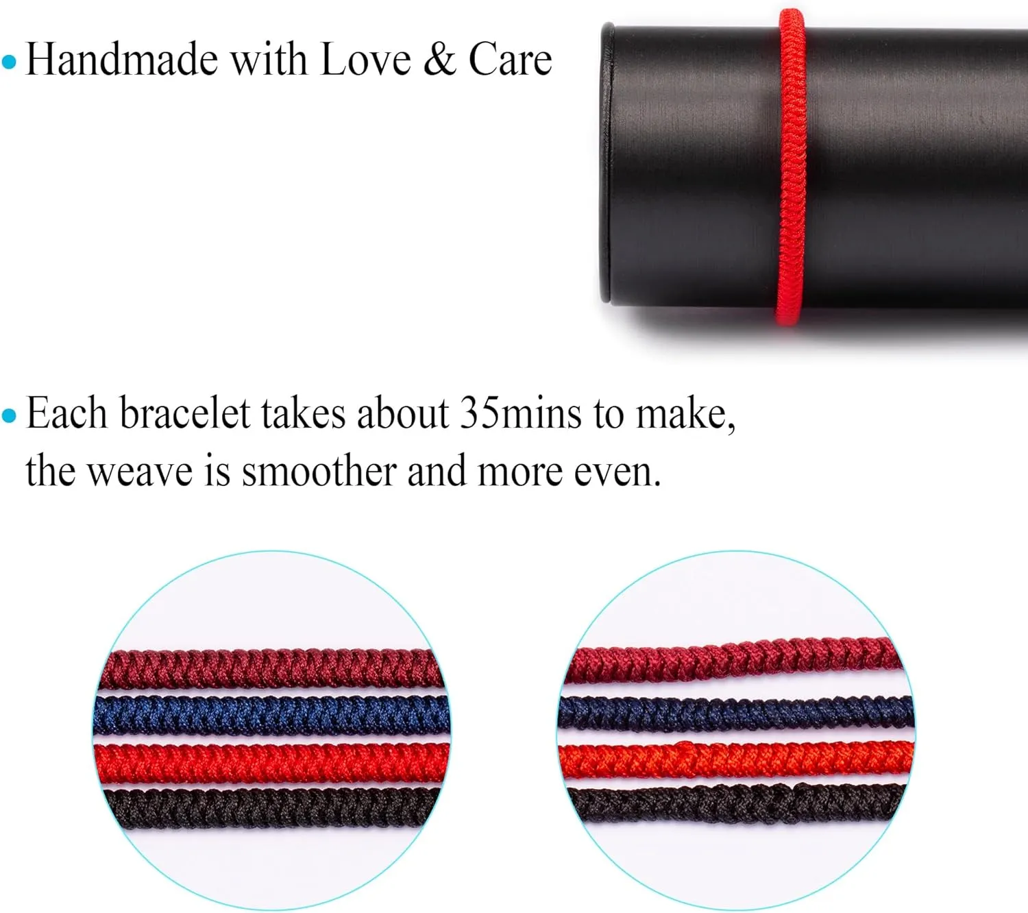 Tibetan Lucky Red String Woven Bracelet for Protection Men Women Good Luck Red Thread Bracelet Handmade Knots Red Black Cord Rope Bracelet Adjustable