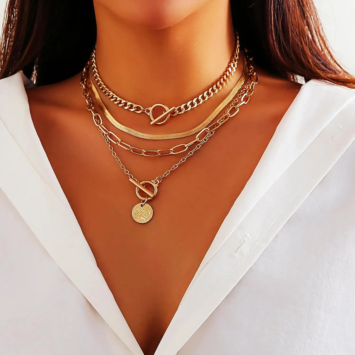 Trendy Charm Necklace Coin Necklace Baroque Pearl Necklace 1514202465