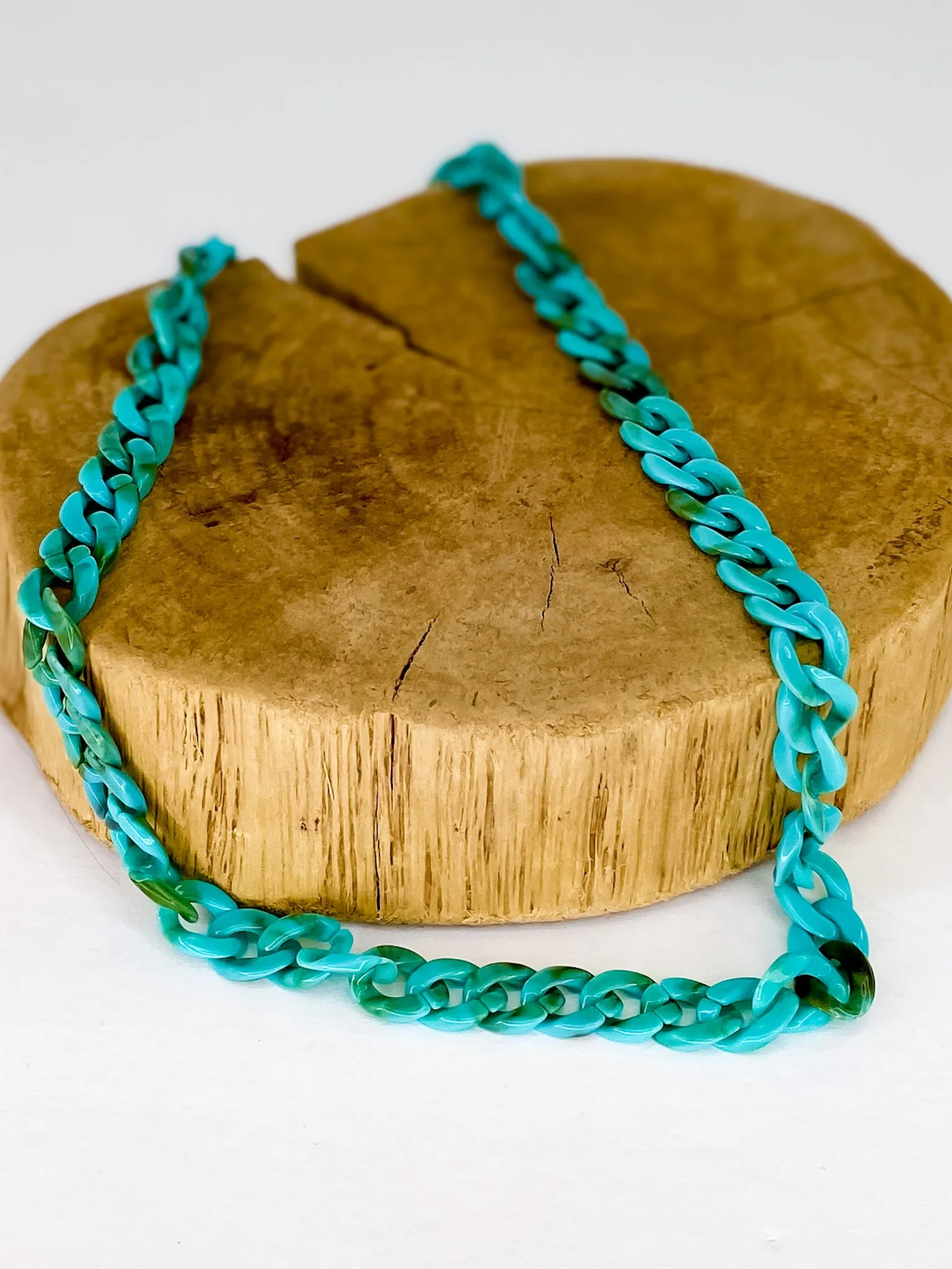 Turquoise Link Necklace 18in
