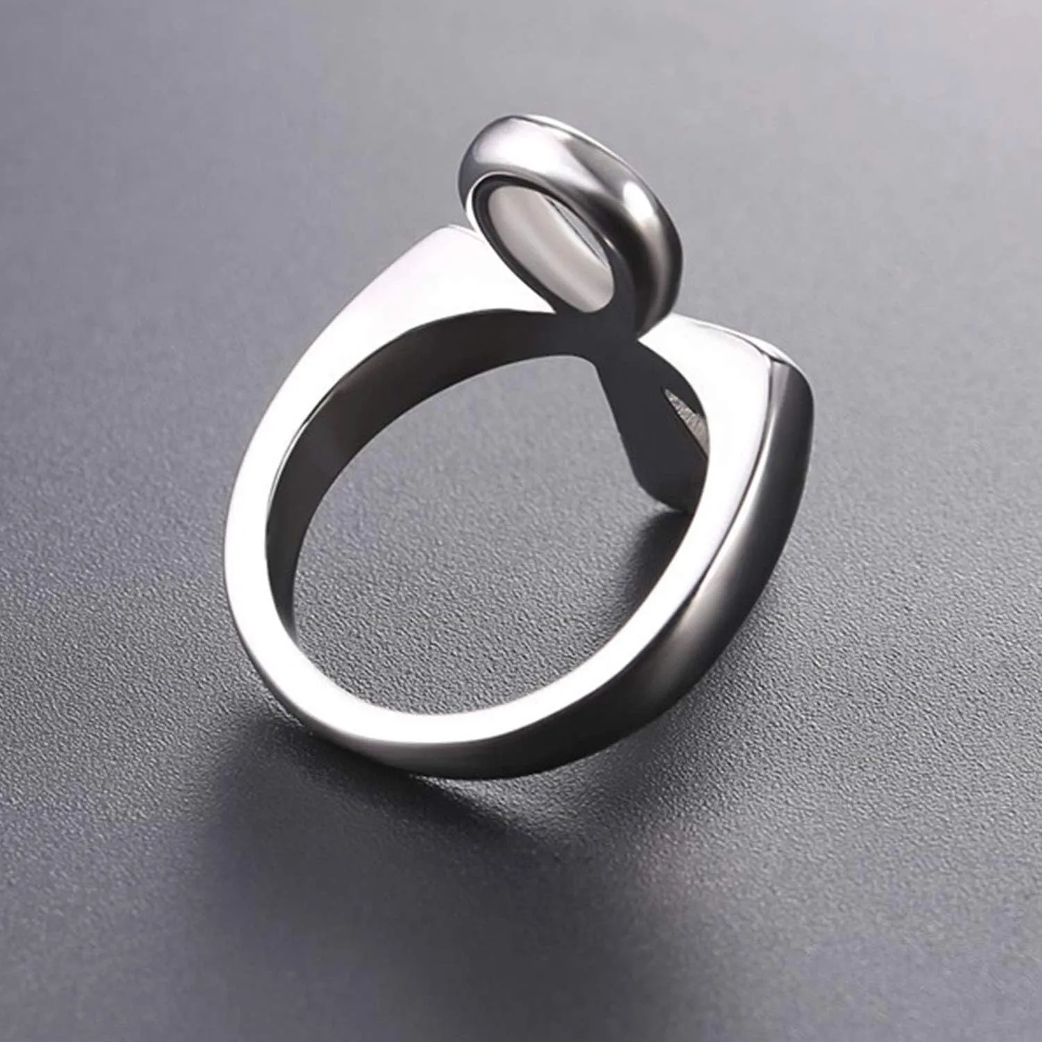 U7 Jewelry Ankh Rings Ancient Egyptian Eye of Ra Horus Ring Stainless Steel/Gold Plated/Black Color Egypt Symbol Rings for Men Women