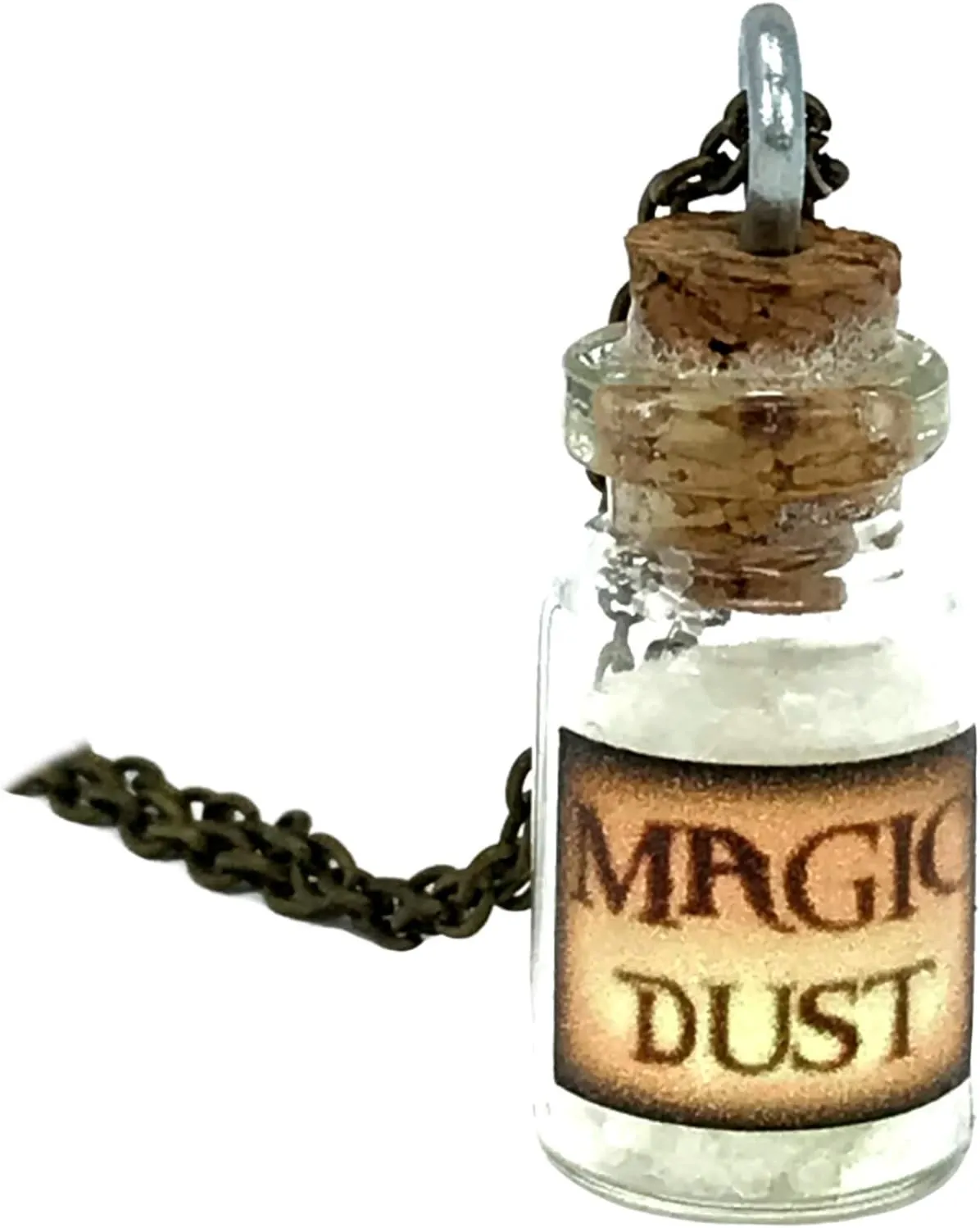 UMBRELLALABORATORY Magical Pixie Necklace Steampunk Fire Kawaii Angel jewelry filled by Glow in The Dark powder
