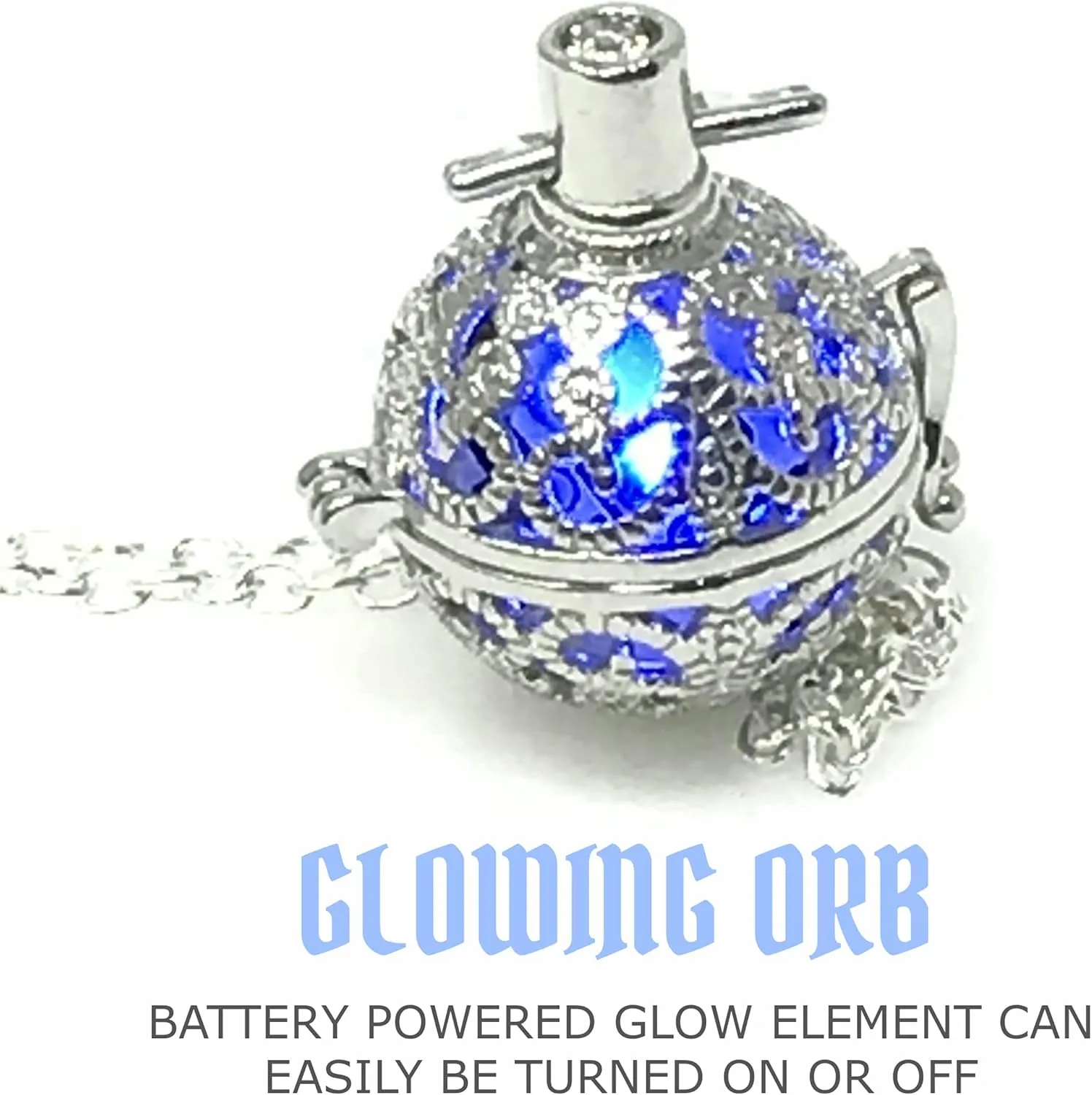 UMBRELLALABORATORY Steampunk FIRE Necklace - Pendant Glow Locket - Great Gifts for women, Mother, Father, cute magical Jewelry