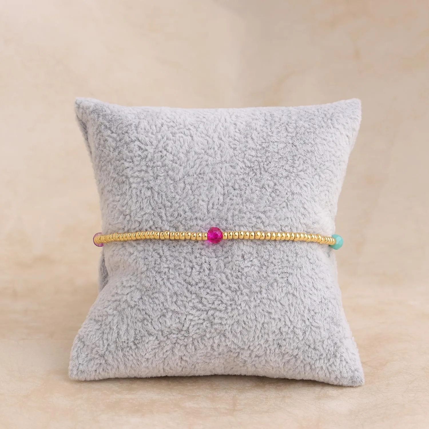 Valentines Day Gold Beaded Initial Friendship Stretch Bracelets for Women Trendy Boho White Cross Heart Letter Name Stackable Beads