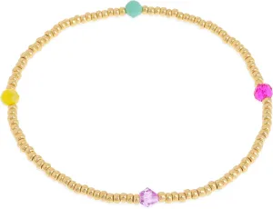 Valentines Day Gold Beaded Initial Friendship Stretch Bracelets for Women Trendy Boho White Cross Heart Letter Name Stackable Beads
