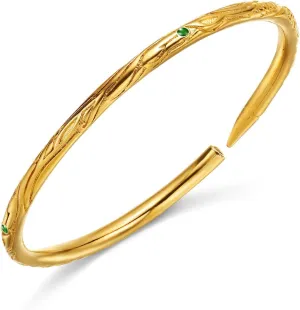 Vintage Chinese Nezha Gold Cuff Bracelet - 18K Gold Plated Nail Bangle Bracelets Cuffs Jewelry for Women & Men, Unisex Gold Bangles Valentine Gift for Fans of Mythology & Culture