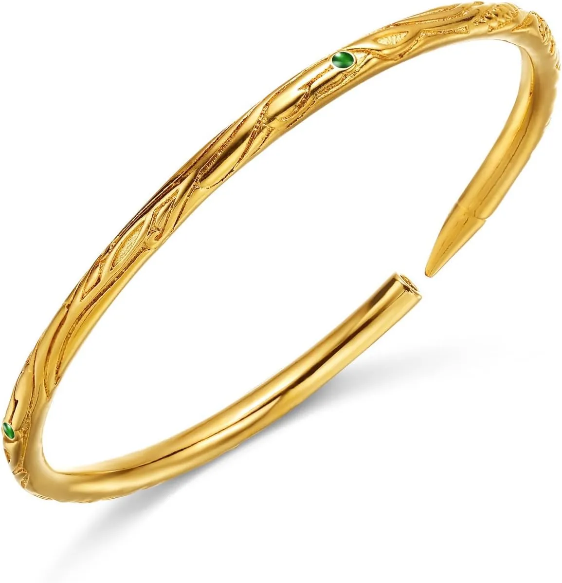 Vintage Chinese Nezha Gold Cuff Bracelet - 18K Gold Plated Nail Bangle Bracelets Cuffs Jewelry for Women & Men, Unisex Gold Bangles Valentine Gift for Fans of Mythology & Culture