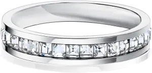 VOLUKA Eternity Band Rings for Women Men Platinum Plated Spinner Bands Couple Rings Size 5-10