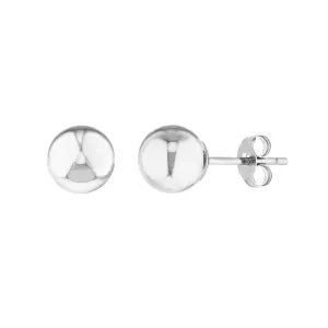 White Gold 6 mm Ball Studs