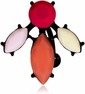 WildKlass Jewelry Contemporary Black PVD Plated Top Down Navel Ring