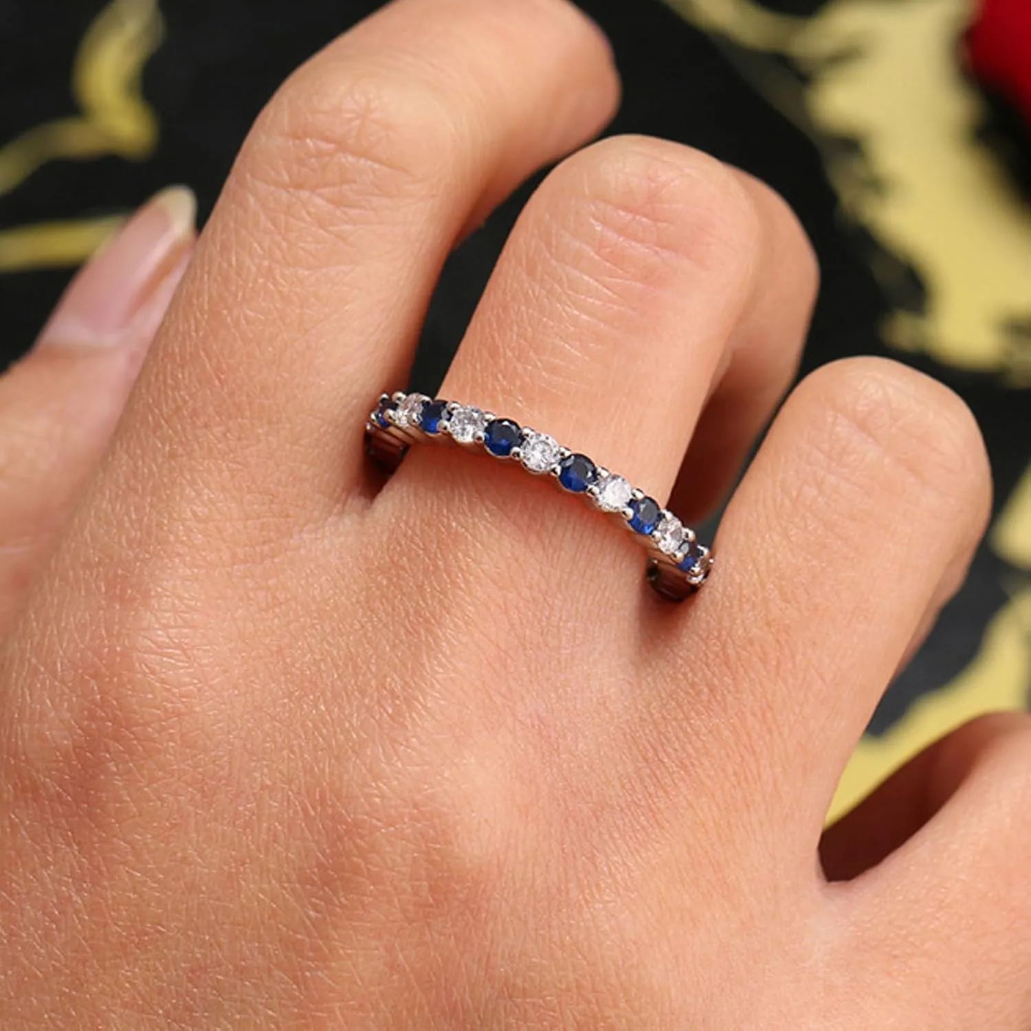 Women Ring Shiny Luxurious Princess Cut Geometric All-match Decoration Gift Ladies Cubic Zirconia Finger Ring Fashion Jewelry for Daily Wear Ring Freshing Style Ladies Couple Love Rings Women Platinu