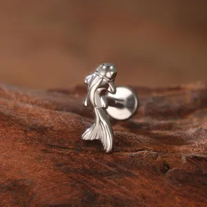 Xpircn Helix Conch Piercing Jewelry for Women 16G 6mm 8mm ASTM F136 Titanium Cartilage Flat Back Earring Stud