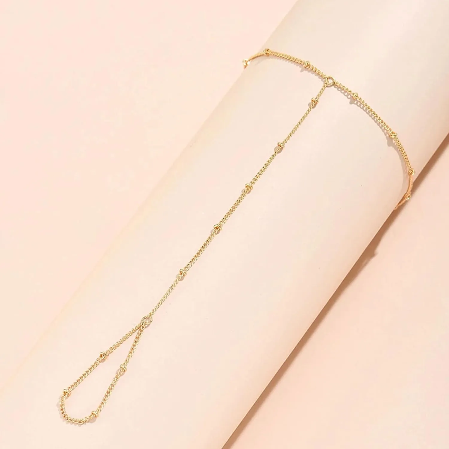YANCHUN Hand Chain Bracelet Ring Bracelet Hand Chain Trendy Gold Bracelets Adjustable Rhinestone Hand Jewelry Gifts for Women