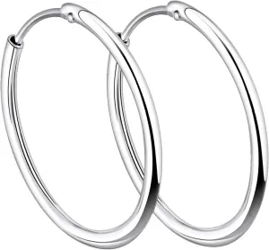 YL Hoop Earrings 925 Sterling Silver Polished Circle Earring 20-50 MM Hoops Diameter Jewelry for Women