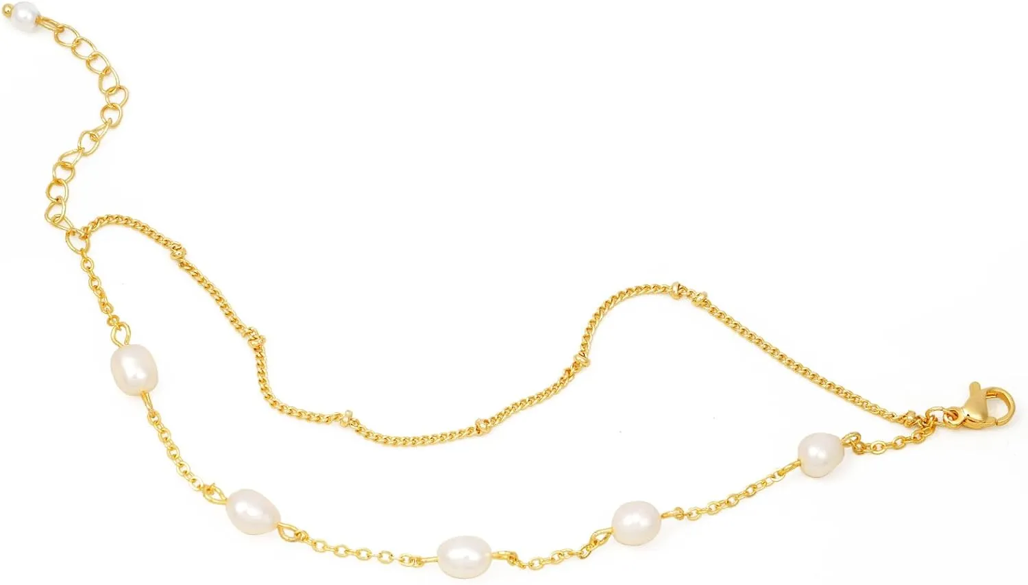 Yowivon Gold Plated Bracelets for Women Trendy Dainty Adjustable Bolo Bracelets Tennis Beaded Bracelet Tarnish Free Gold Plated Fashion Jewelry Gifts for Her