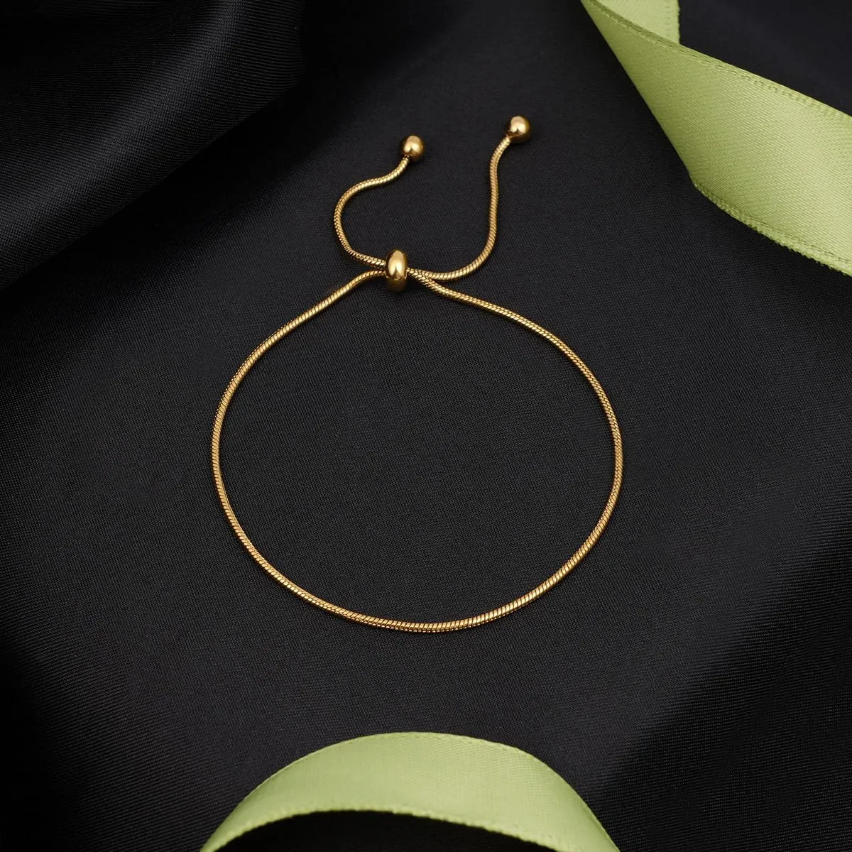 Yowivon Gold Plated Bracelets for Women Trendy Dainty Adjustable Bolo Bracelets Tennis Beaded Bracelet Tarnish Free Gold Plated Fashion Jewelry Gifts for Her