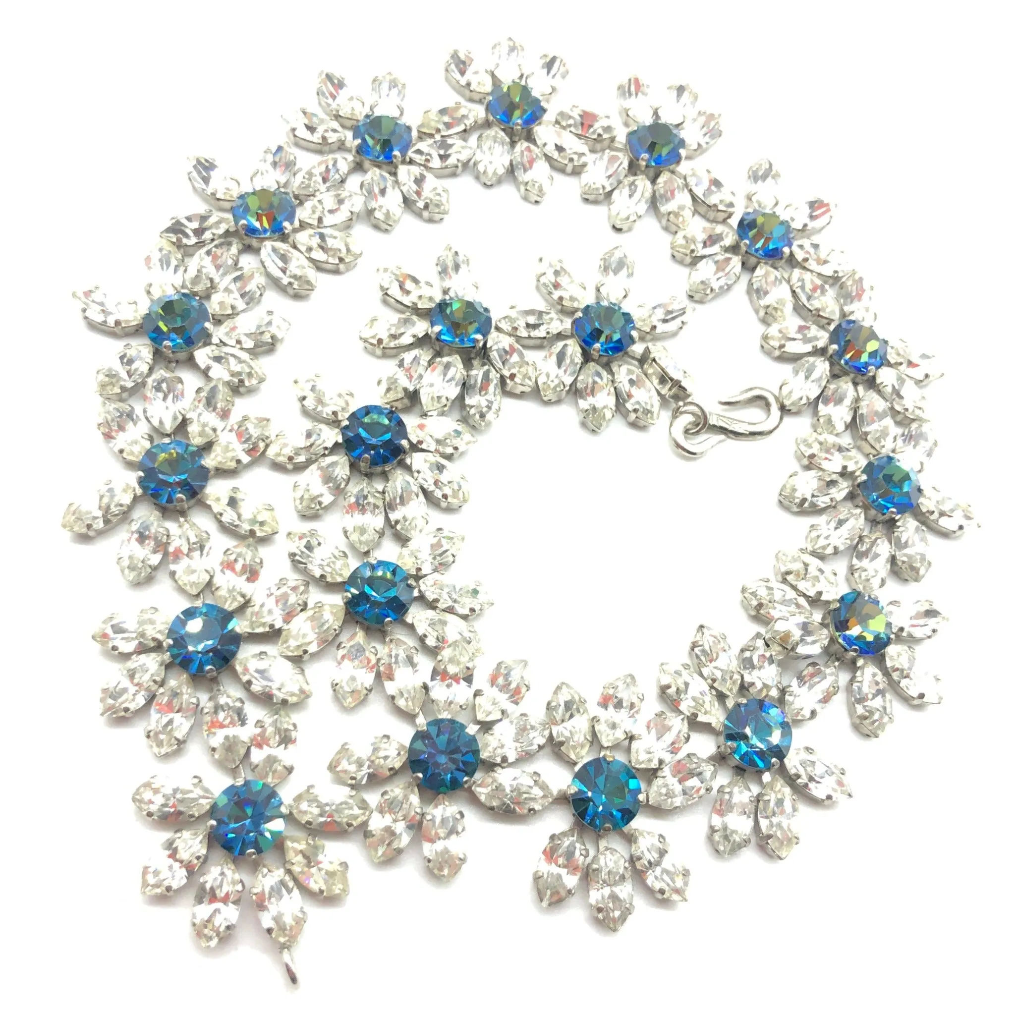 Yves Saint Laurent Vintage Crystal Flower Necklace