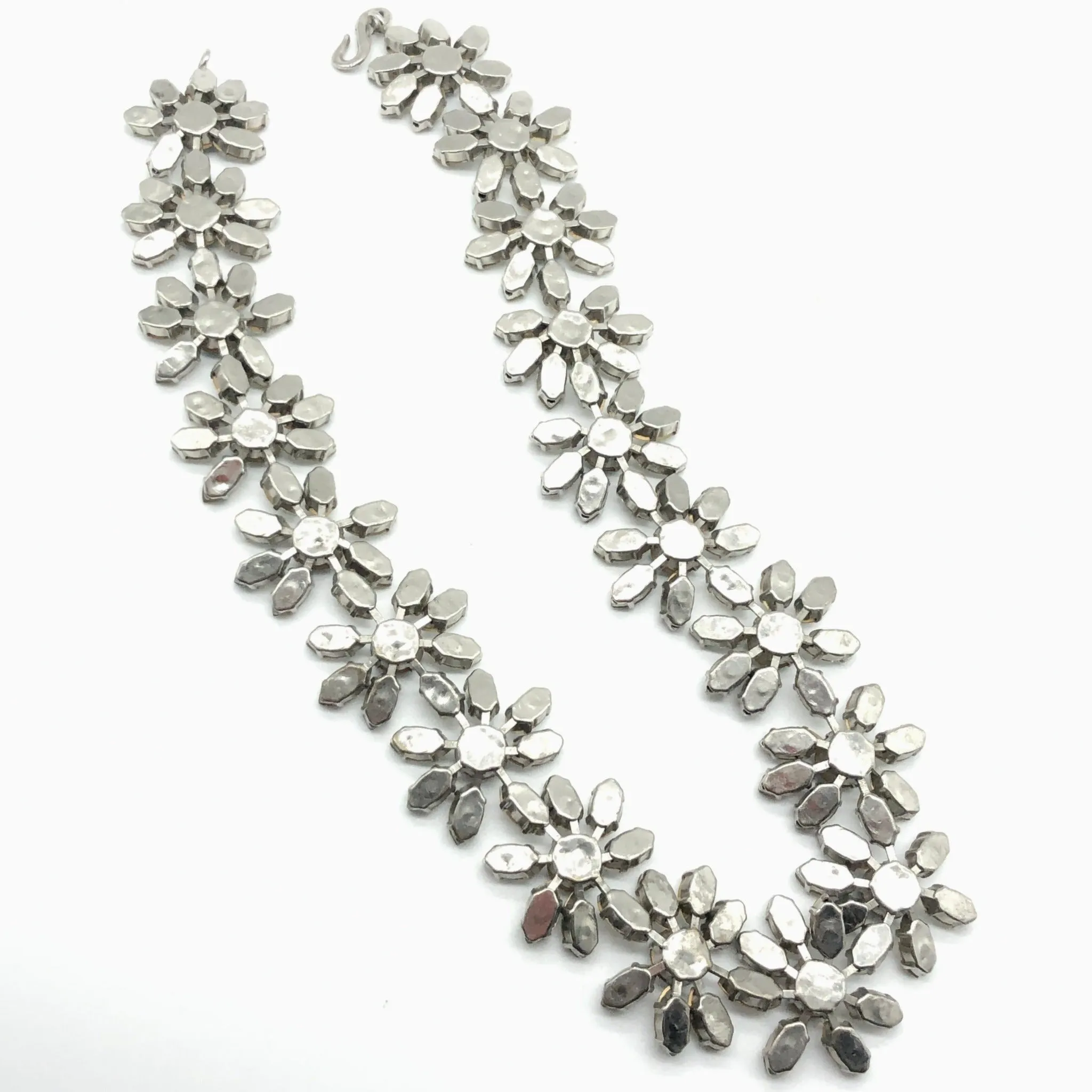 Yves Saint Laurent Vintage Crystal Flower Necklace