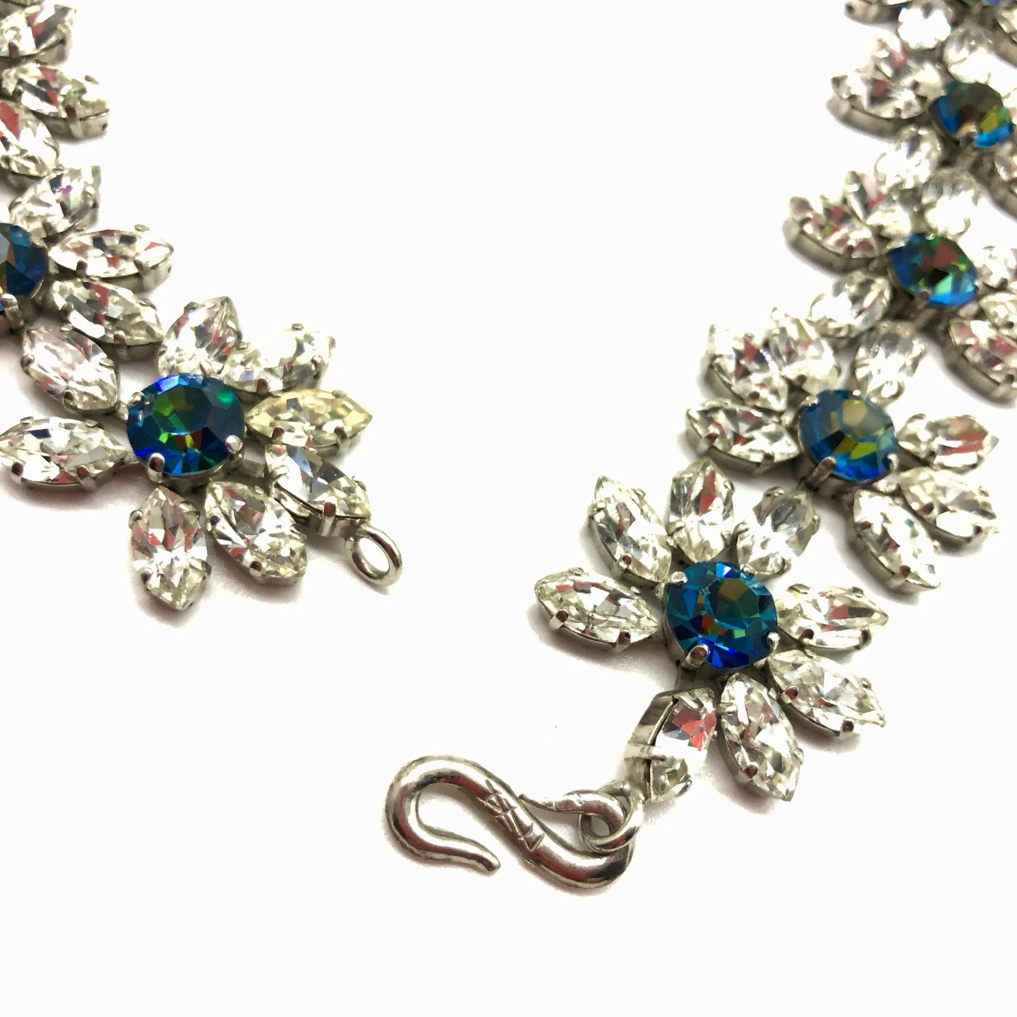 Yves Saint Laurent Vintage Crystal Flower Necklace