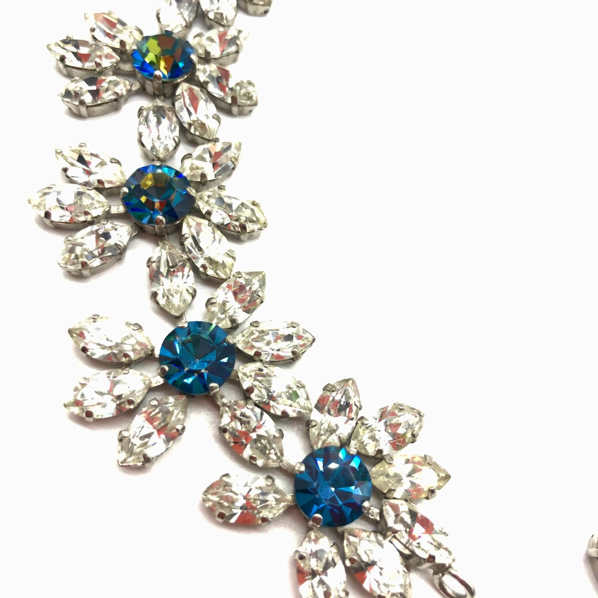 Yves Saint Laurent Vintage Crystal Flower Necklace