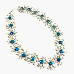 Yves Saint Laurent Vintage Crystal Flower Necklace